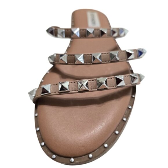 Steve Madden Lodell Tri-Band Studded Sandals Sz 6 - Picture 4 of 8